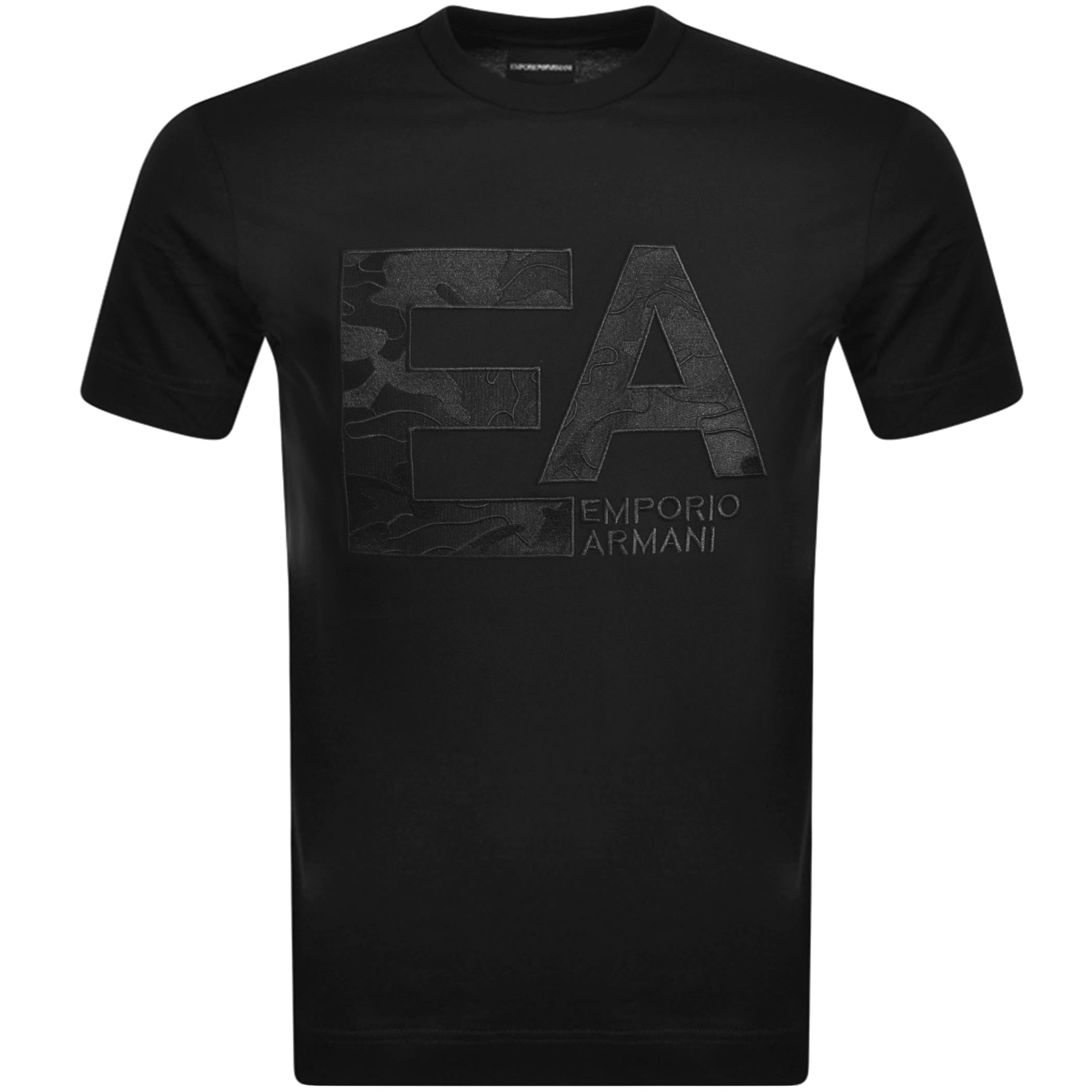 Alternative Image for ProductEmporio Armani Crew Neck Logo T Shirt Black1
